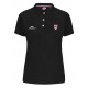Polo Féminin CLASSICA Noir + Logo club