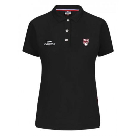Polo Féminin CLASSICA Noir + Logo club