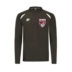 Sweat Demi-Zip Pulsion Gris Anthracite / Blanc + Logo Club